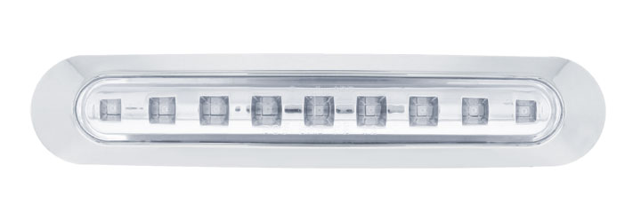 9 Amber Led Clearance/Marker Light Bar - Clear
