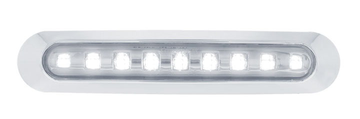 9 White Led Clearance/Marker Light Bar - Clear
