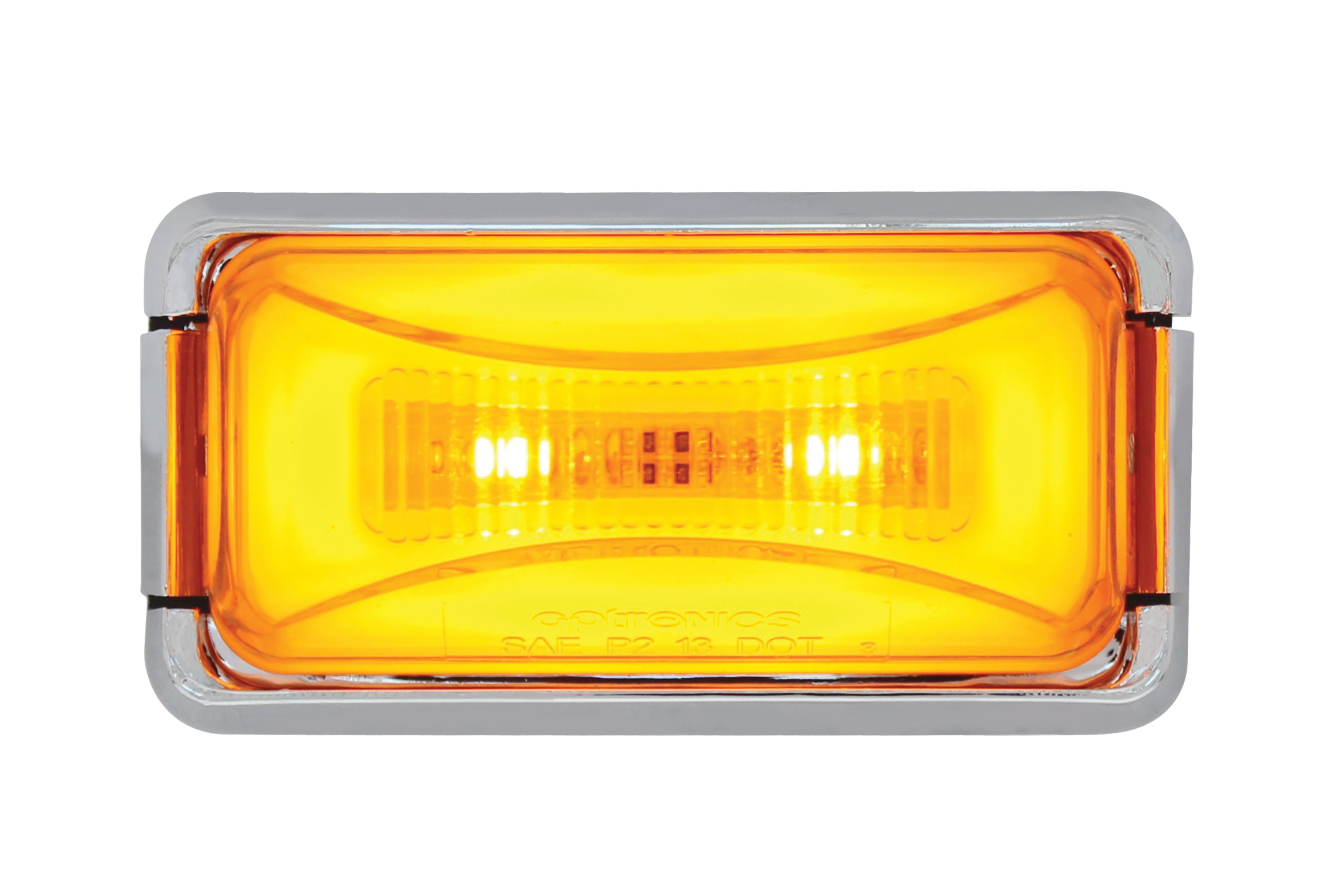 8 Amber Led Rectangular Clearance / Marker Light - Glo Light - Amber Lens