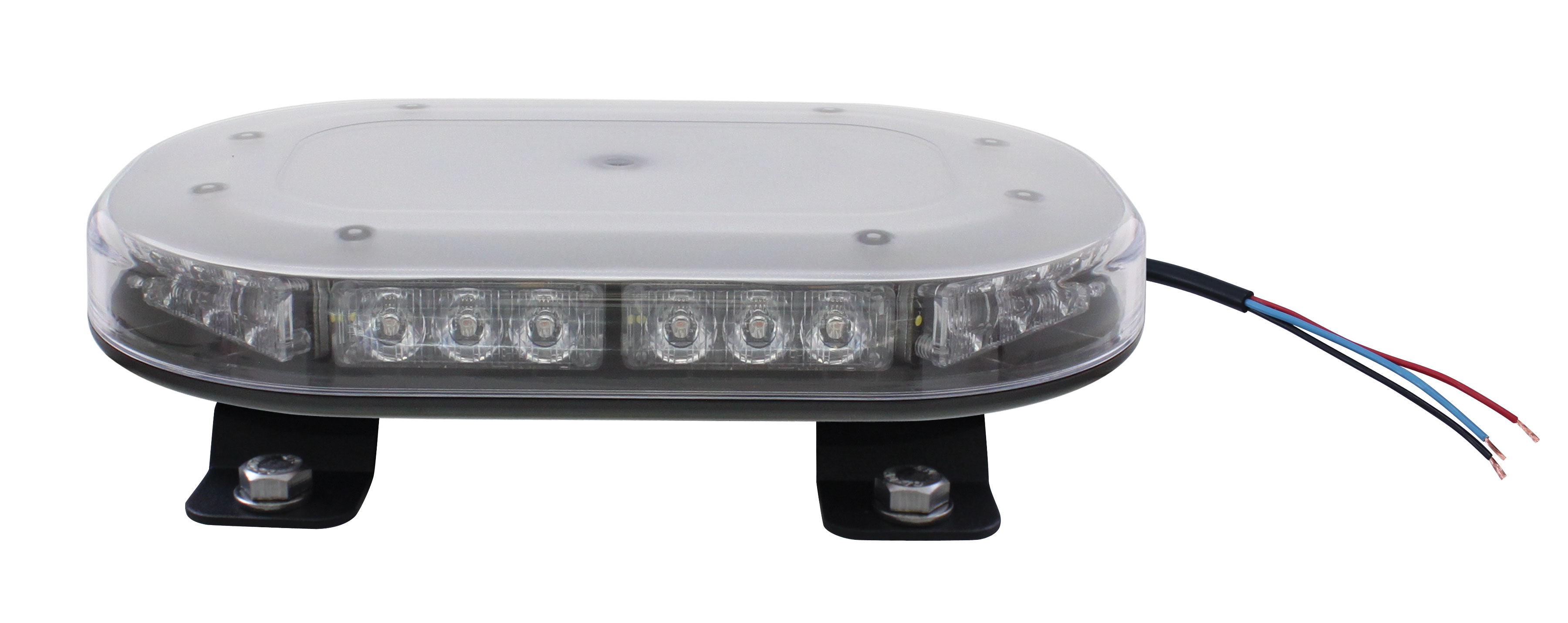 30 High Power Led 12V/24V Micro Strobe Warning Bar - Permanent Mount/Clear Lens