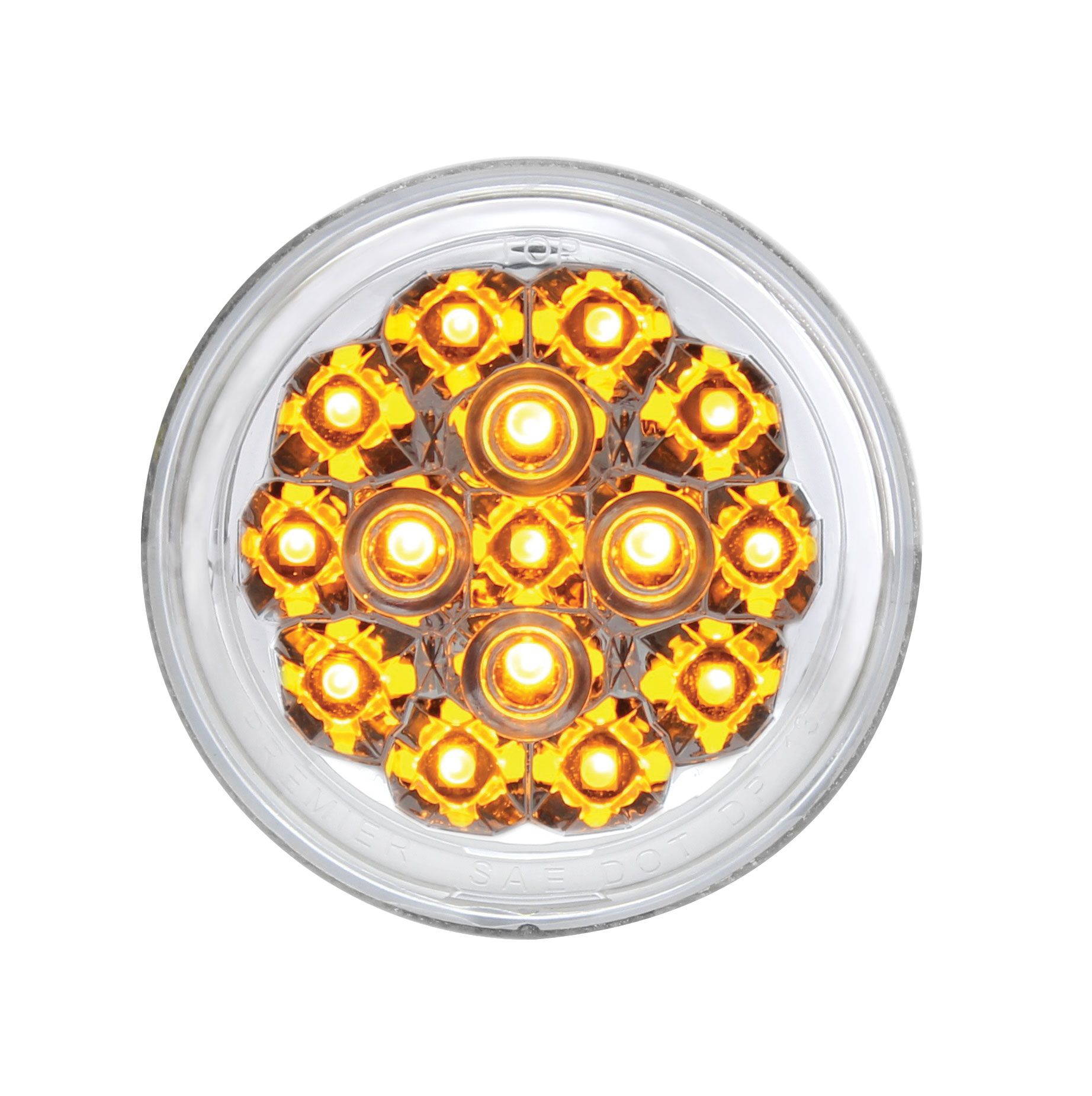 15 Amber Led 2 3/8" Harley Turn Signal - Clear Lens