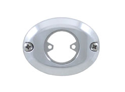 Chrome Plastic Mini Warning/Strobe Light Flange Mounting Kit