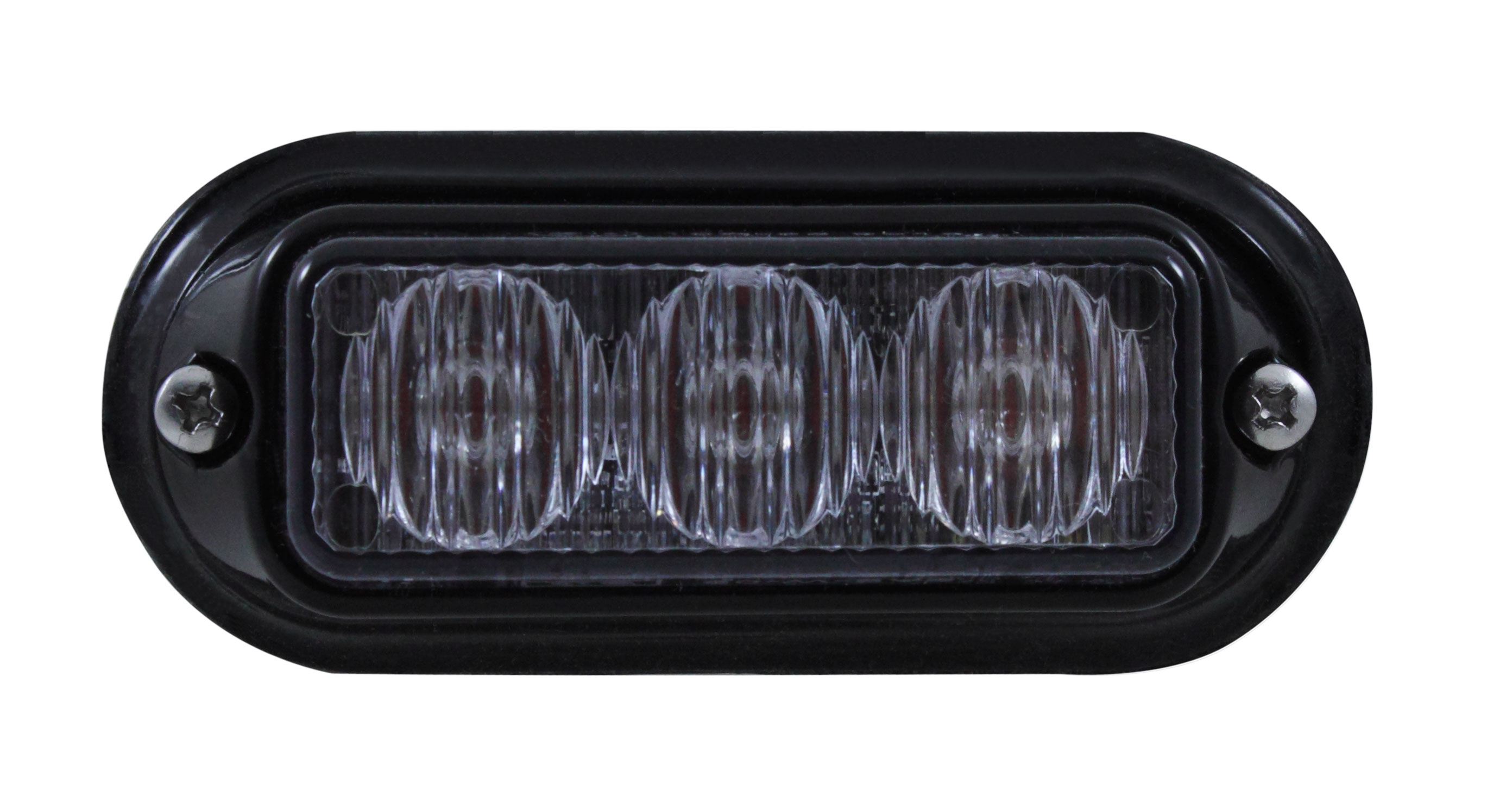 3 Led 12V/24V Strobe Light With Black Bezel - Amber