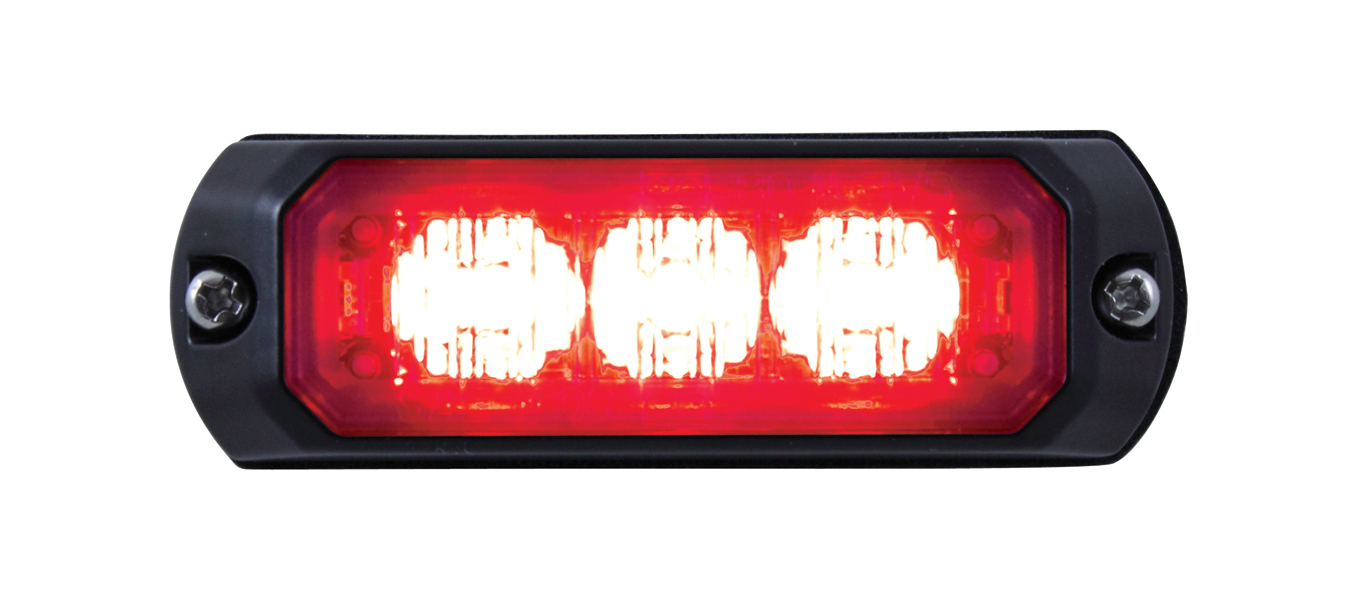 Mini 3 Led 12V/24V Strobe Light - Red