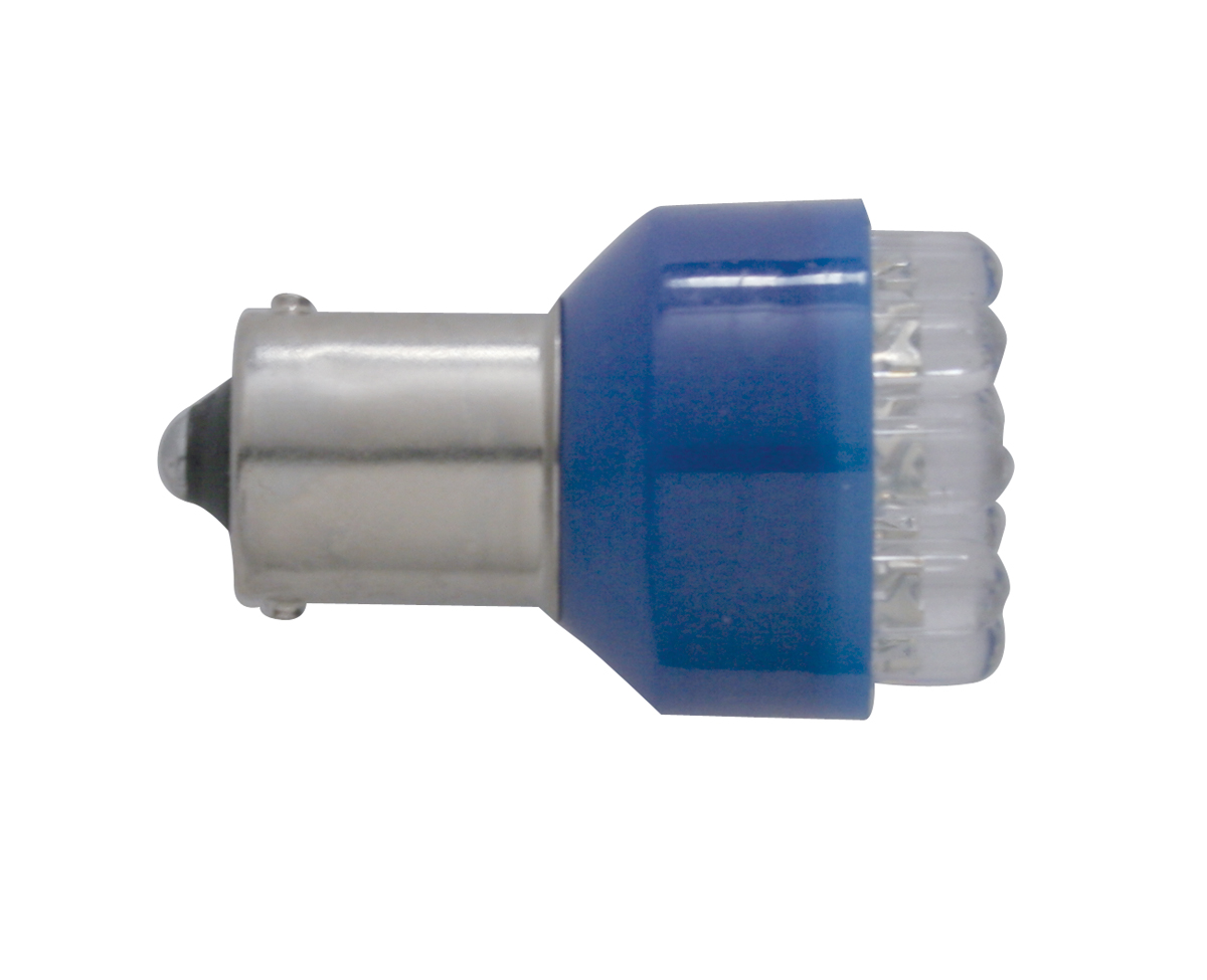 12 Super Bright Led 1156 Bulb - Blue