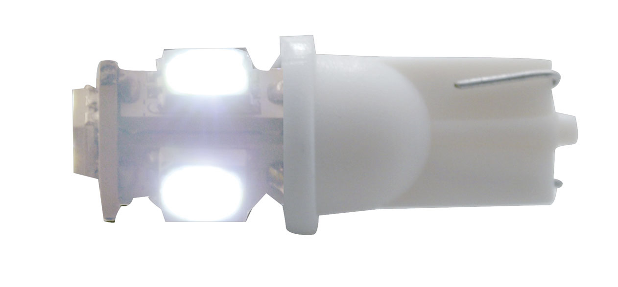 (2/Card) 5 White Led 360 Degree 194 Bulb