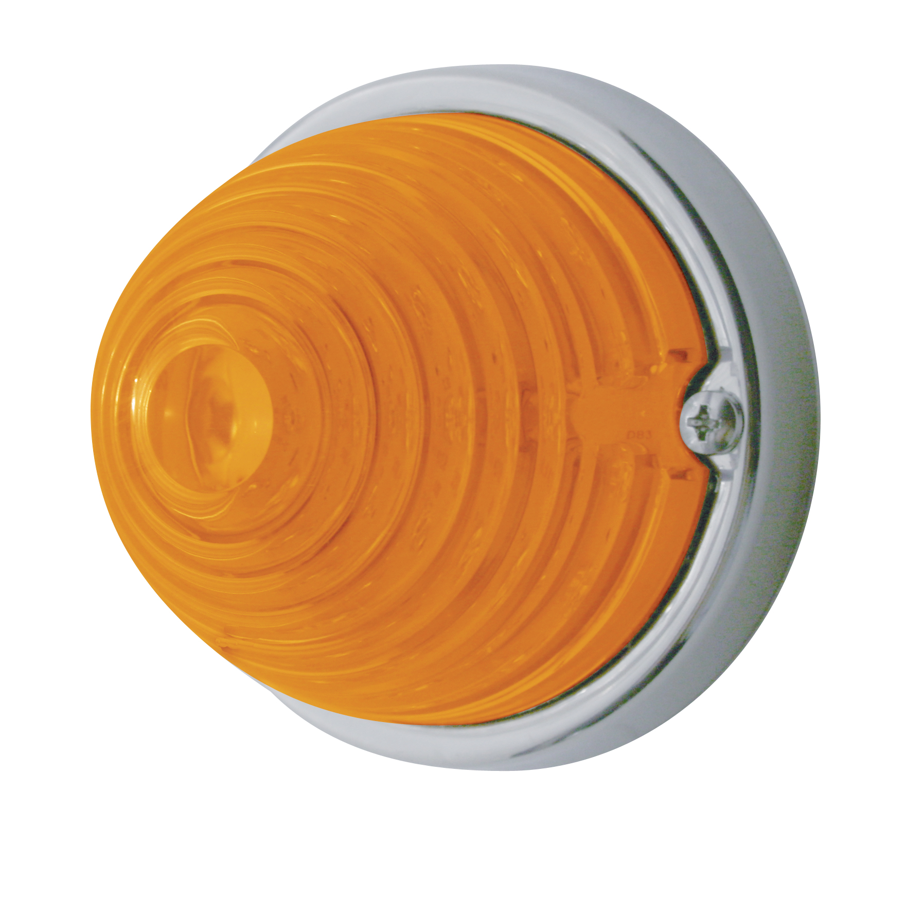 17 Amber Led Beehive Cab Light Flush Mount Kit W/ Mounting Base - Amber Lens