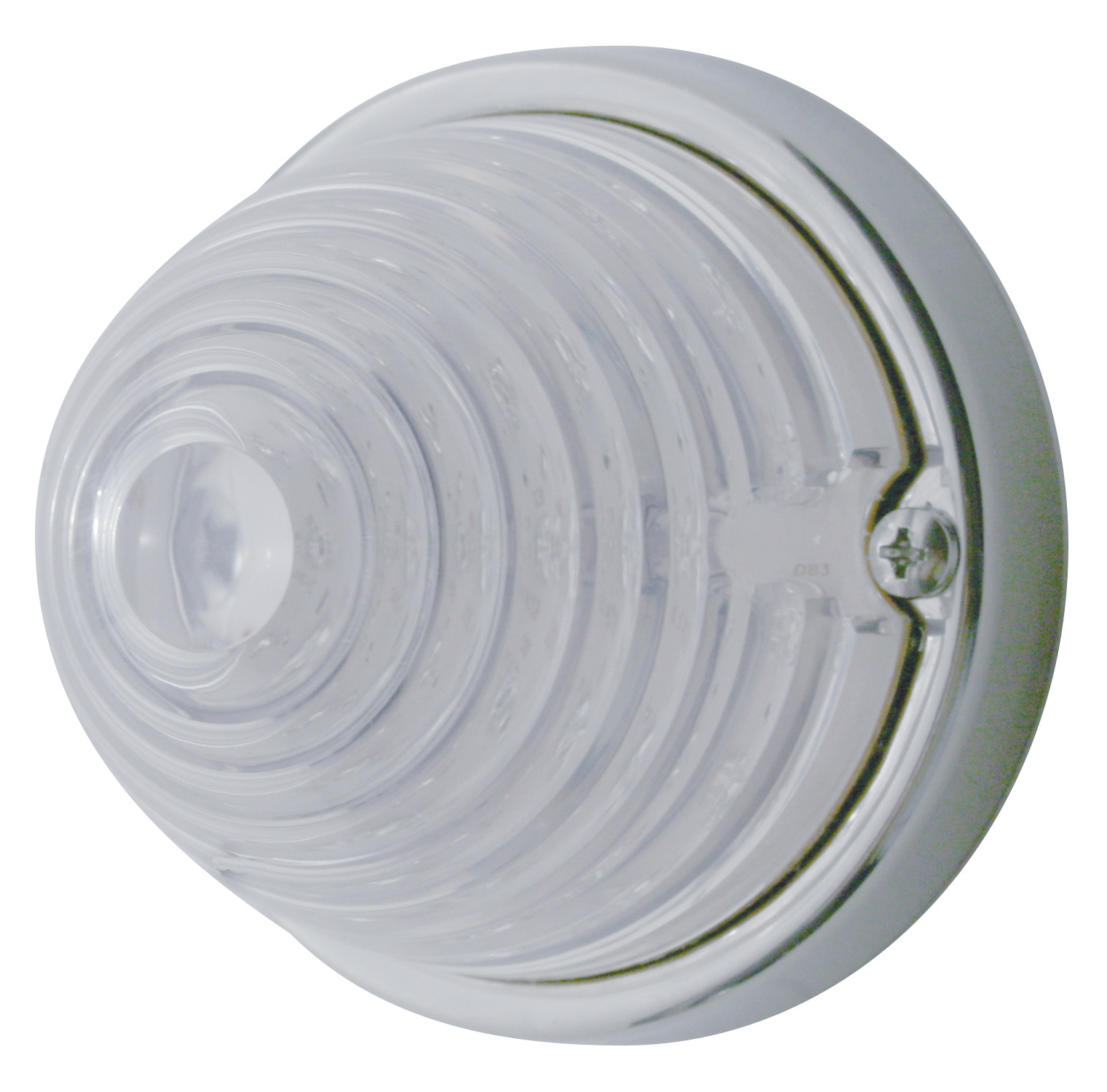 17 Amber Led Beehive Cab Light Flush Mount Kit W/ Mounting Base - Clear Lens