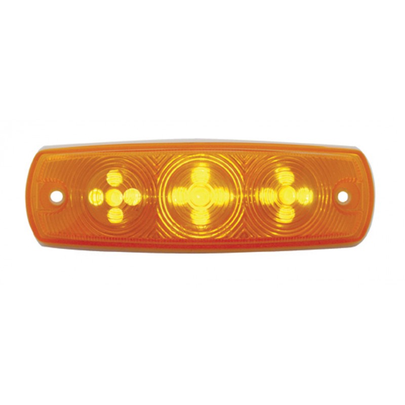 15 Amber Led Rectangular Clearance/ Marker Light - Amber Lens