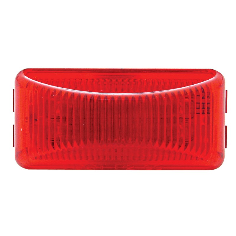 6 Red Led Small Rectangular Clearance/Marker Light - Red Lens