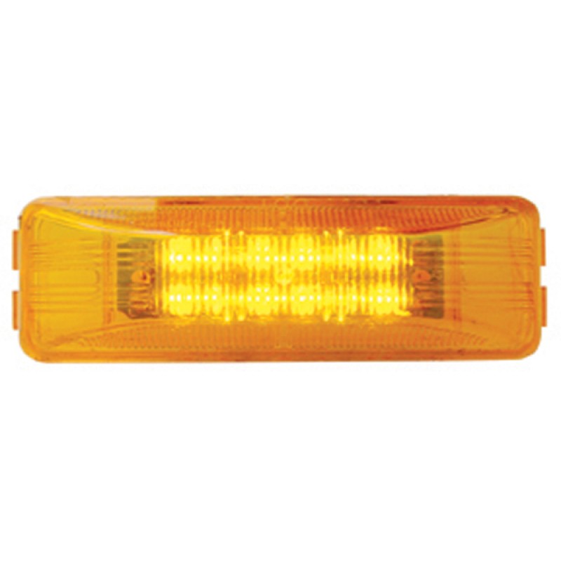 12 Amber Led Rectangular Clearance/Marker Light - Amber Lens