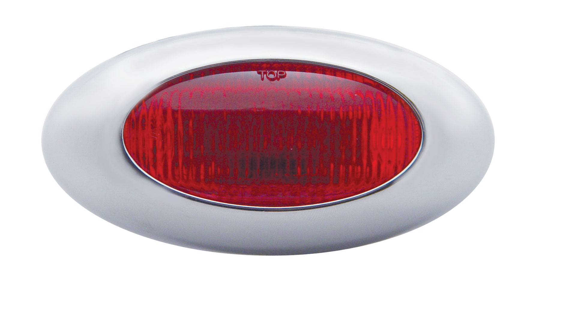 5 Red Led "Phantom Ii" Clearance/Marker Light W/ Chrome Plastic Bezel - Red Lens