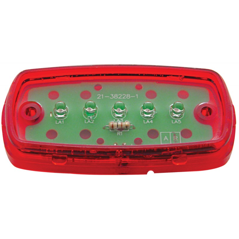 5 Led "Phantom I" Clearance/Marker Light - Red Led Tiger Eye Light Base Only