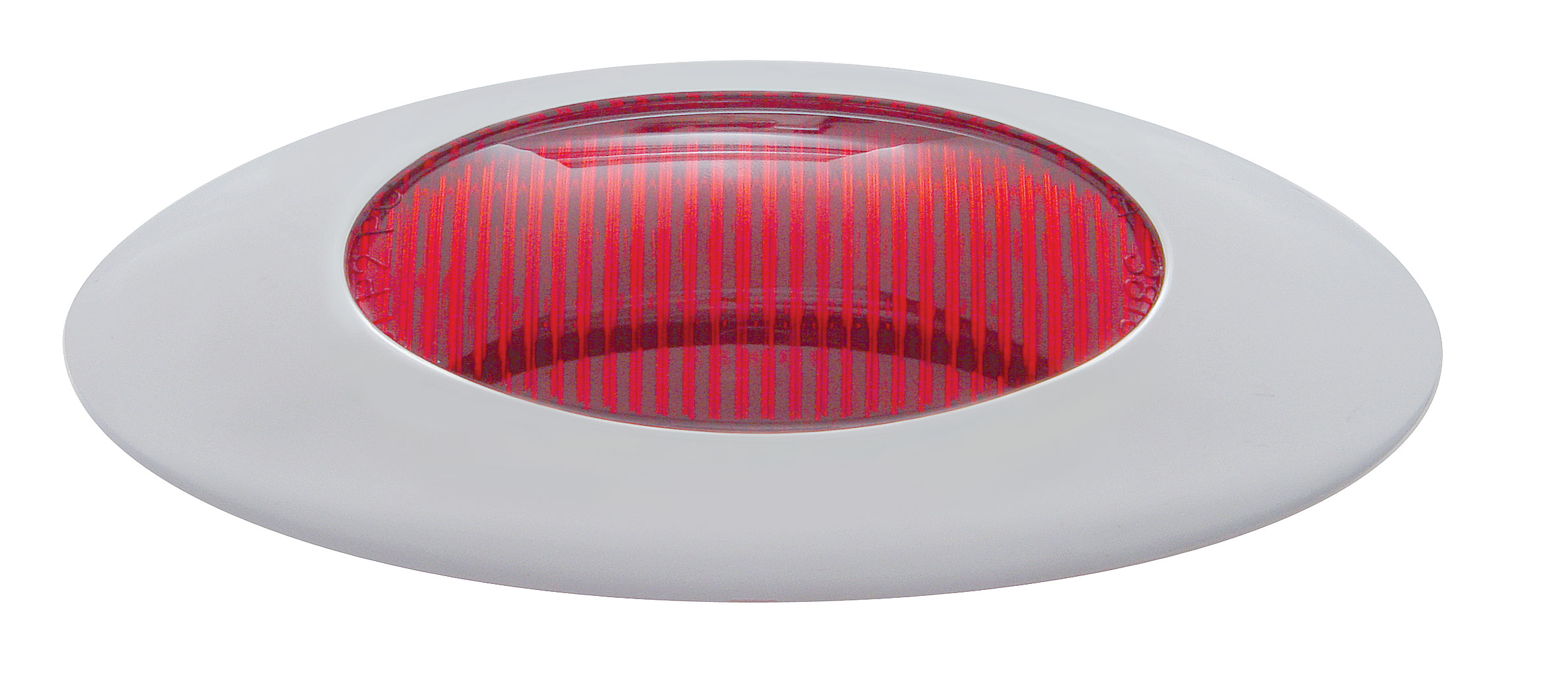 16 Red Led "Phantom I" Clearance/Marker Light W/ Chrome Plastic Bezel - Red Lens