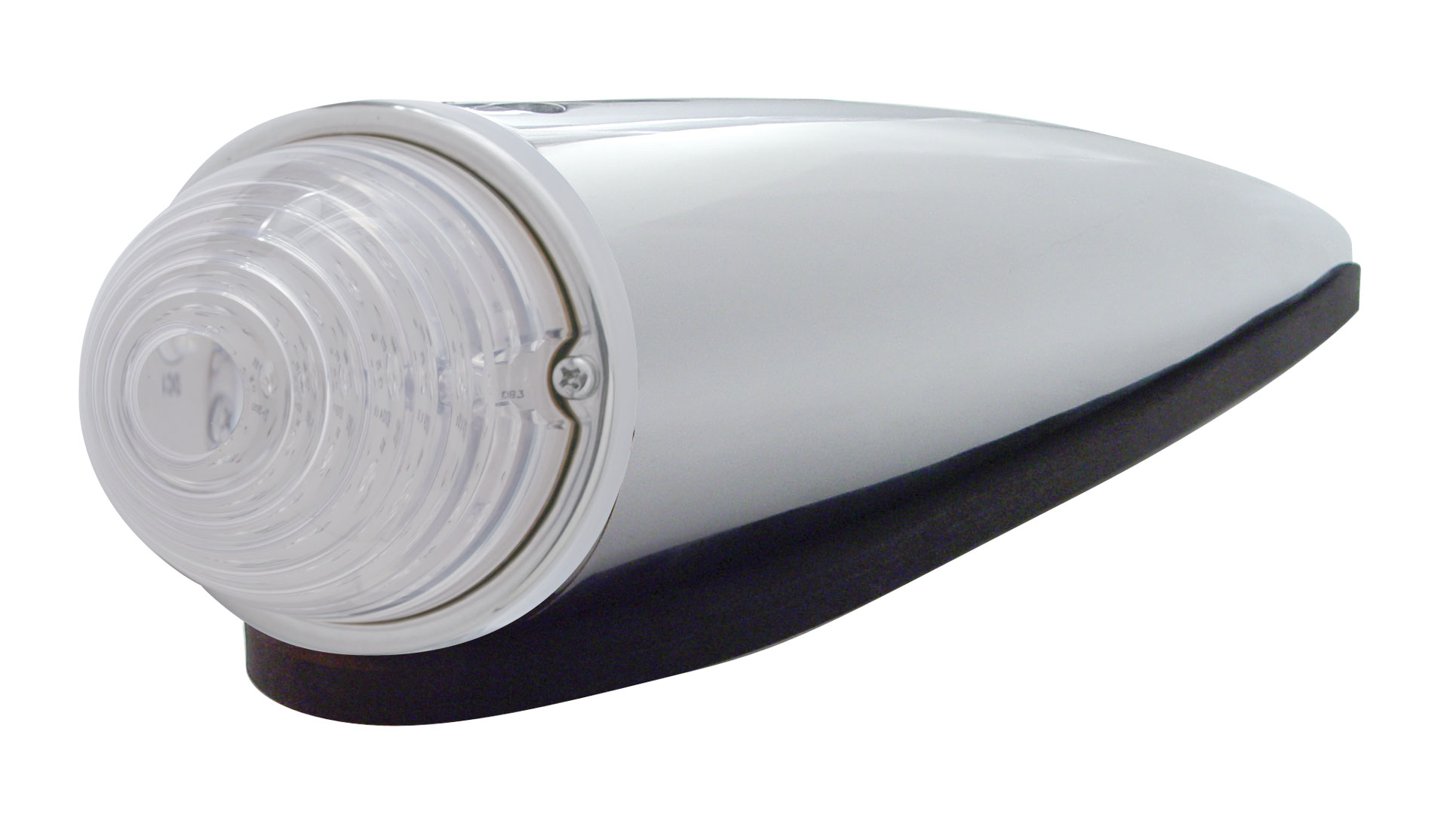 Chrome 17 Amber Led Round Beehive Cab Light Kit - Clear Lens