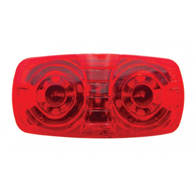 12 Red Led Rectangular Clearance/Marker Light - Red Lens