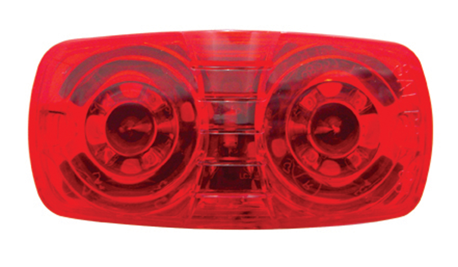 12 Red Led Rectangular Clearance/Marker Light - Red Lens