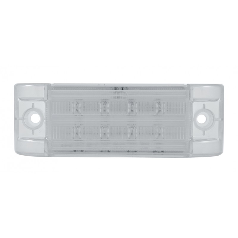 8 Smd Led Rectangular Clearance/Marker Light - Amber/Clear Lens