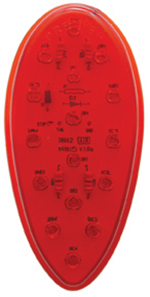 16 Red Led Teardrop Clearance/Marker Light - Red Lens