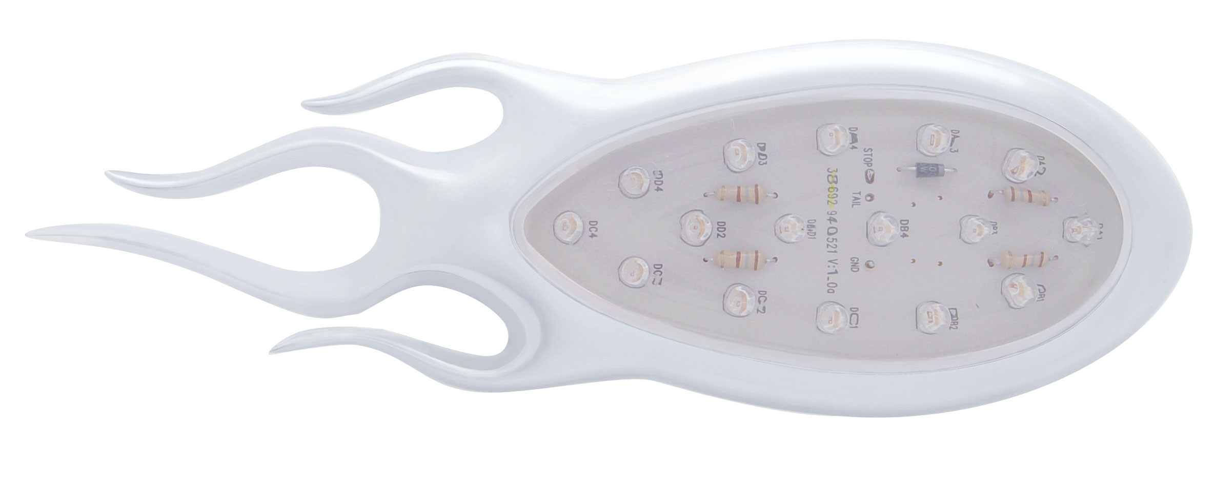 16 Red Led "Inferno" Clearance/Marker Light W/ Chrome Bezel - Red Lens