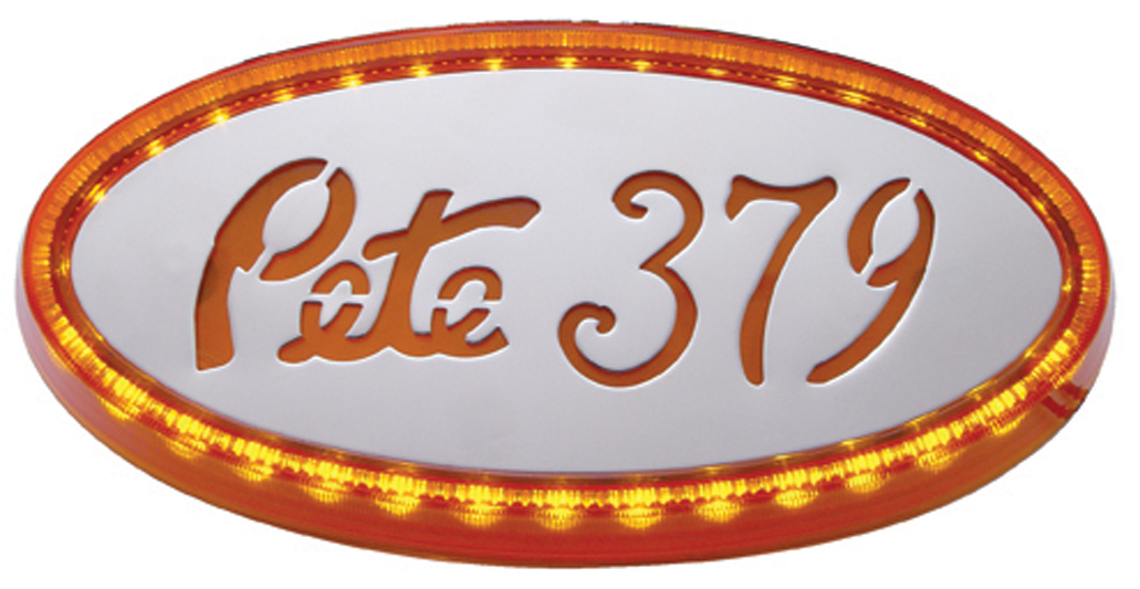 32 Amber Led Peterbilt Emblem Light (Large) - Amber Lens