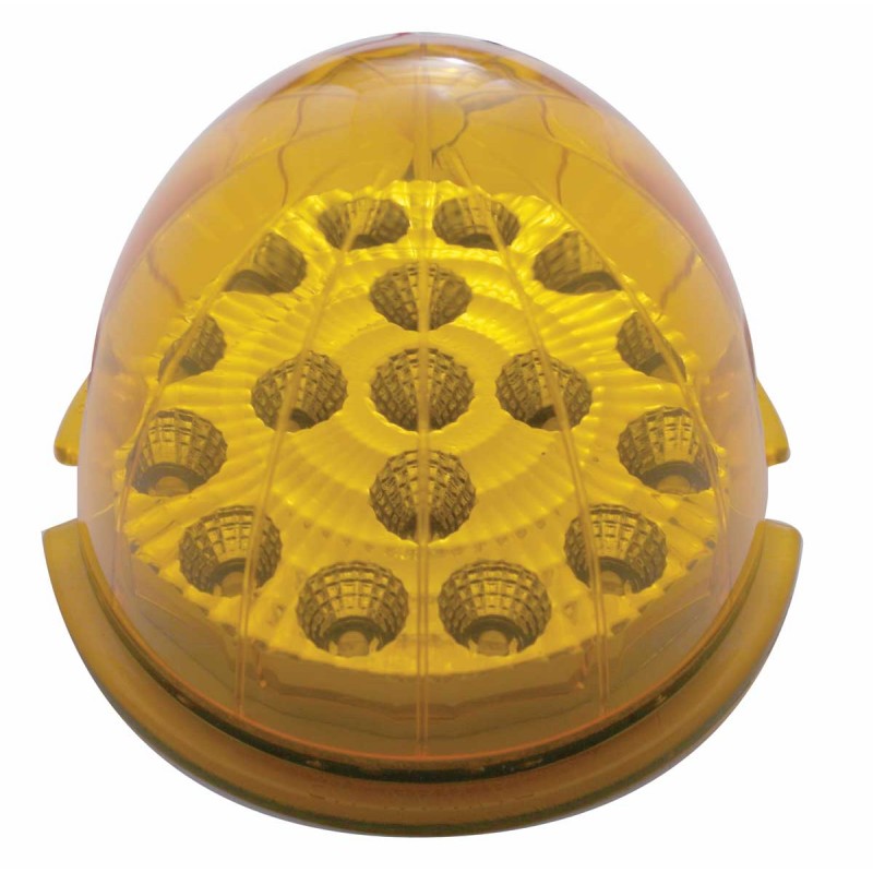 17 Amber Led Cab Light W/ Reflector Clear Lens - Amber Lens