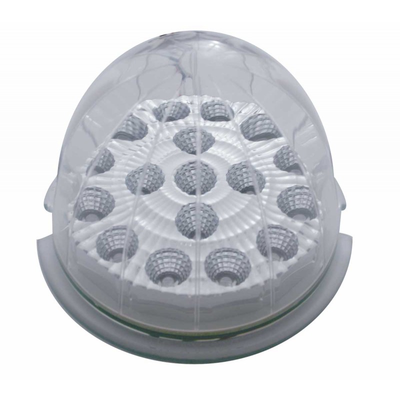 17 Amber Led Cab Light W/ Reflector Clear Lens - Clear Lens