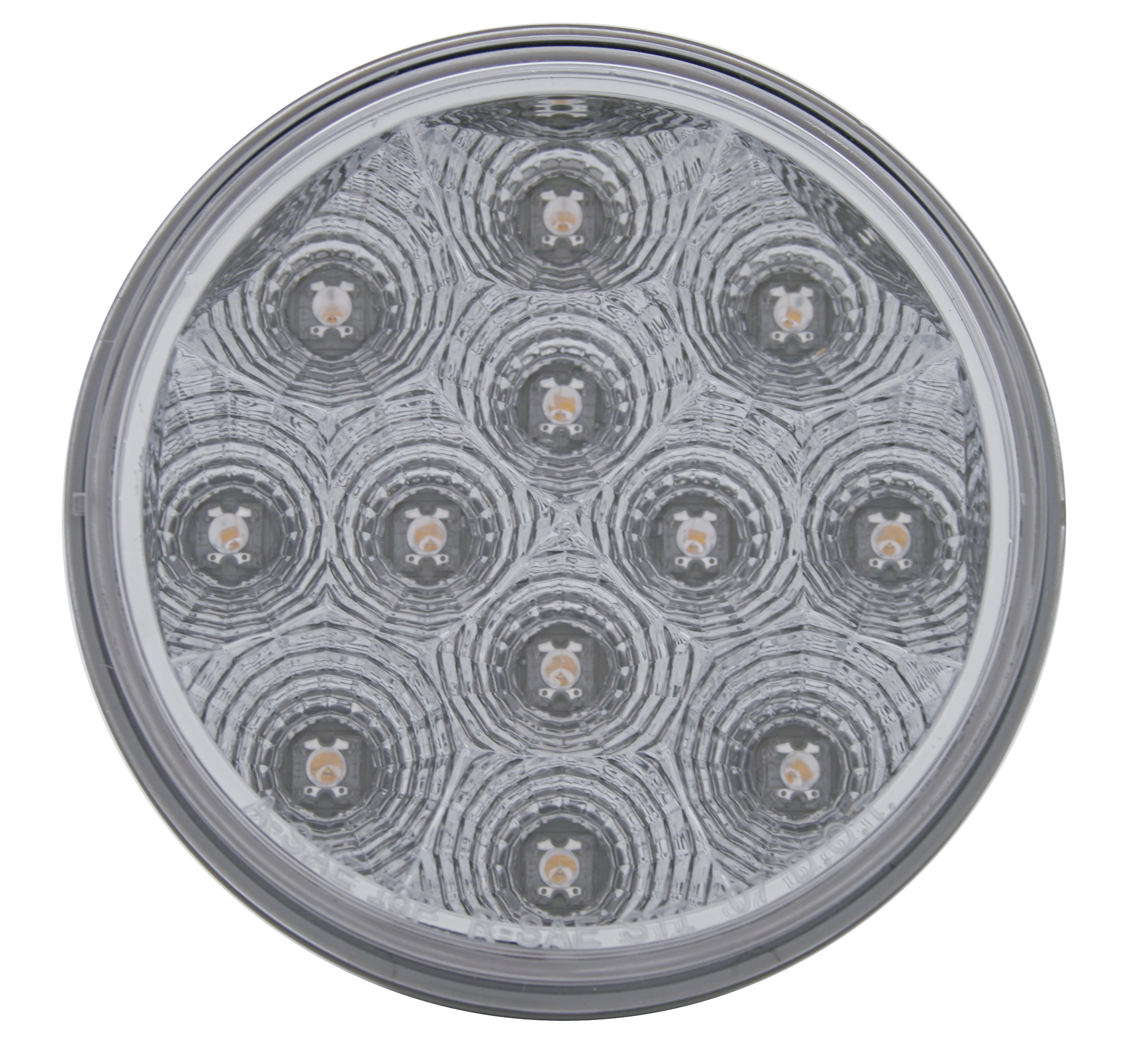 12 White Led 4" Auxiliary/Utility Light W/ Reflector - Clear Lens