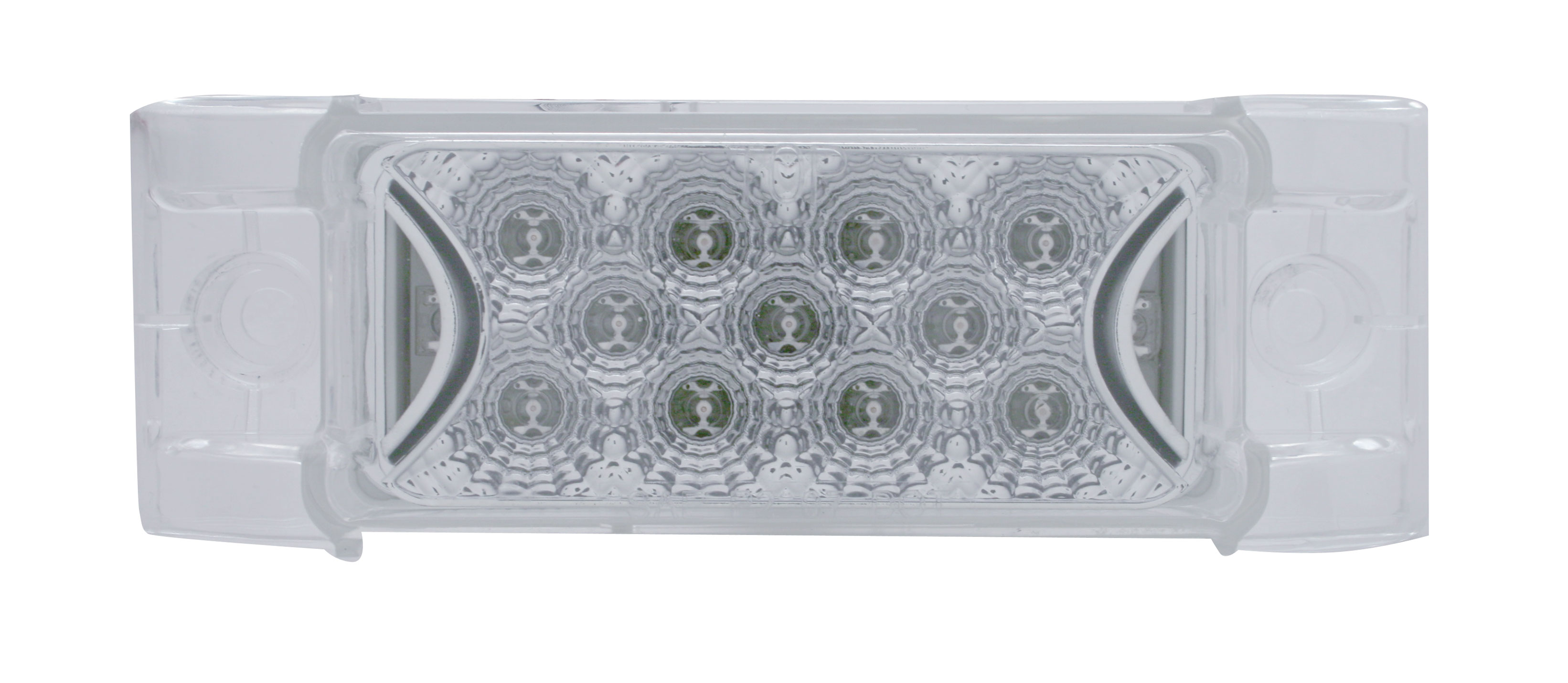 13 Amber Led Rectangular Reflector Clearance/Marker Light - Clear Lens