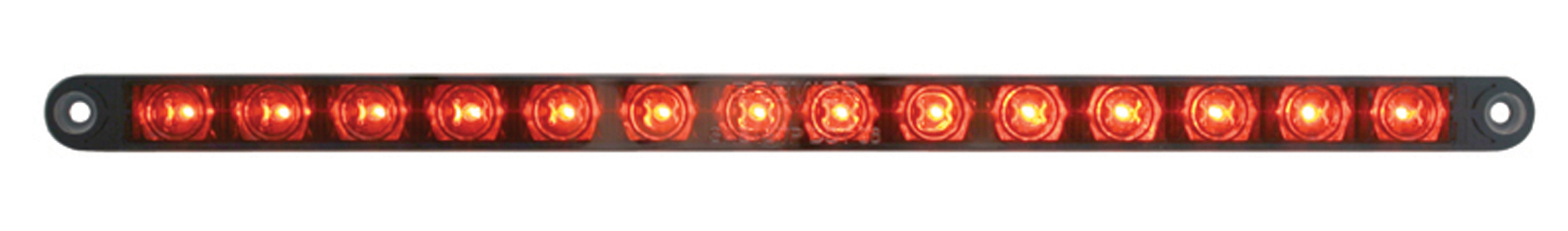 14 Red Led 12" Auxiliary/Accessory Light Bar - Chrome Lens