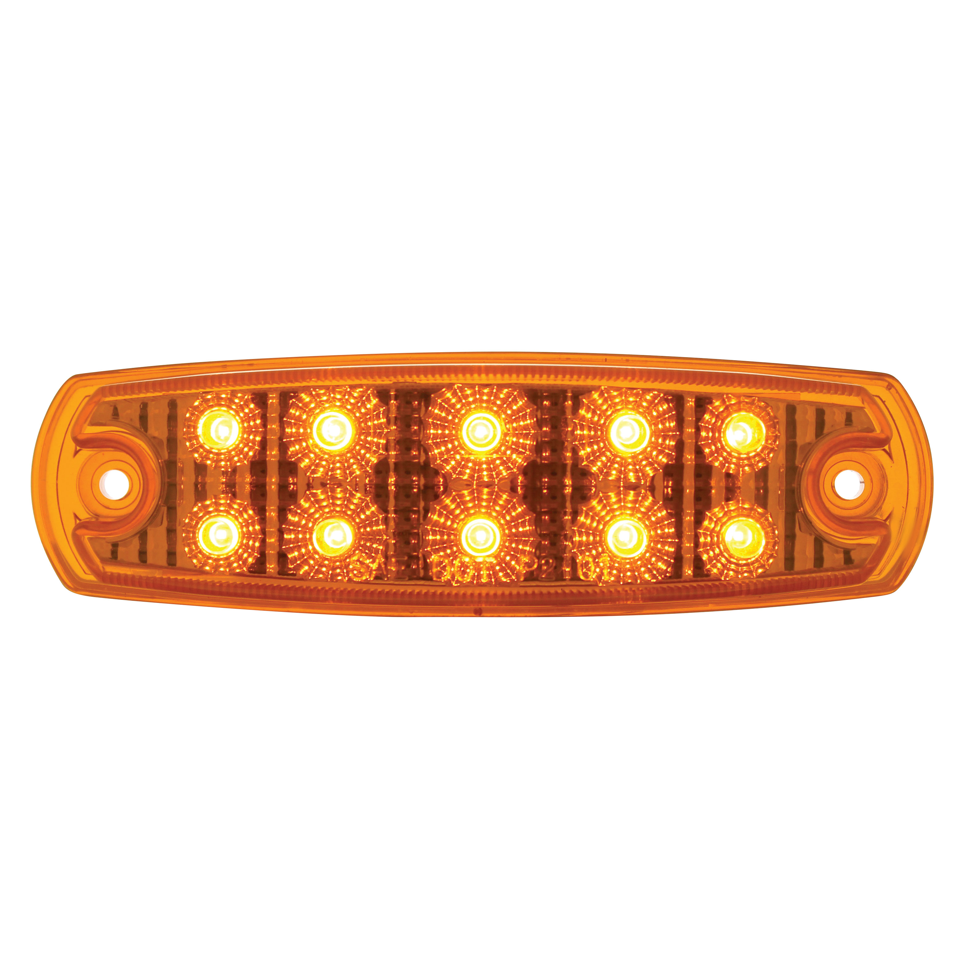 10 Amber Led Clearance/Marker Reflector Light - Amber Lens