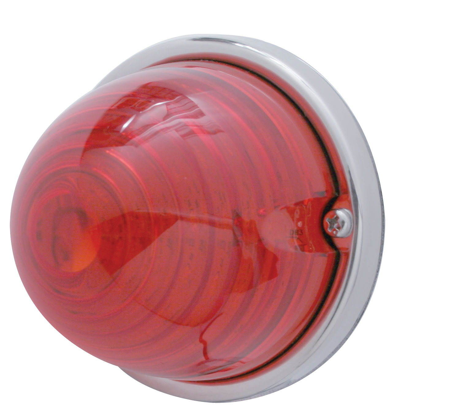 17 Red Led Beehive Cab Light Flush Mount Kit - Red Lens
