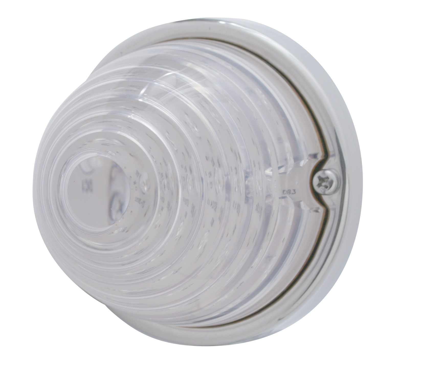 17 Amber Led Beehive Cab Light Flush Mount Kit - Clear Lens