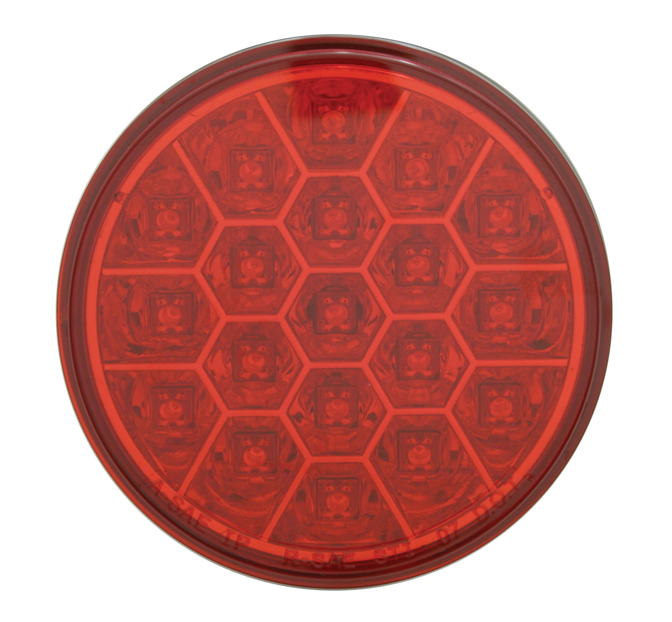 19 Red Led 4" Round Reflector S/T/T Light - Red Lens