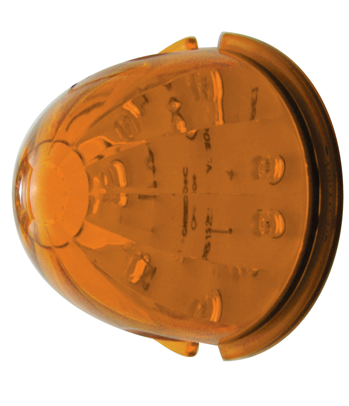 17 Amber Led Round Watermelon Dual Function Auxiliary/Cab Light- Amber Lens