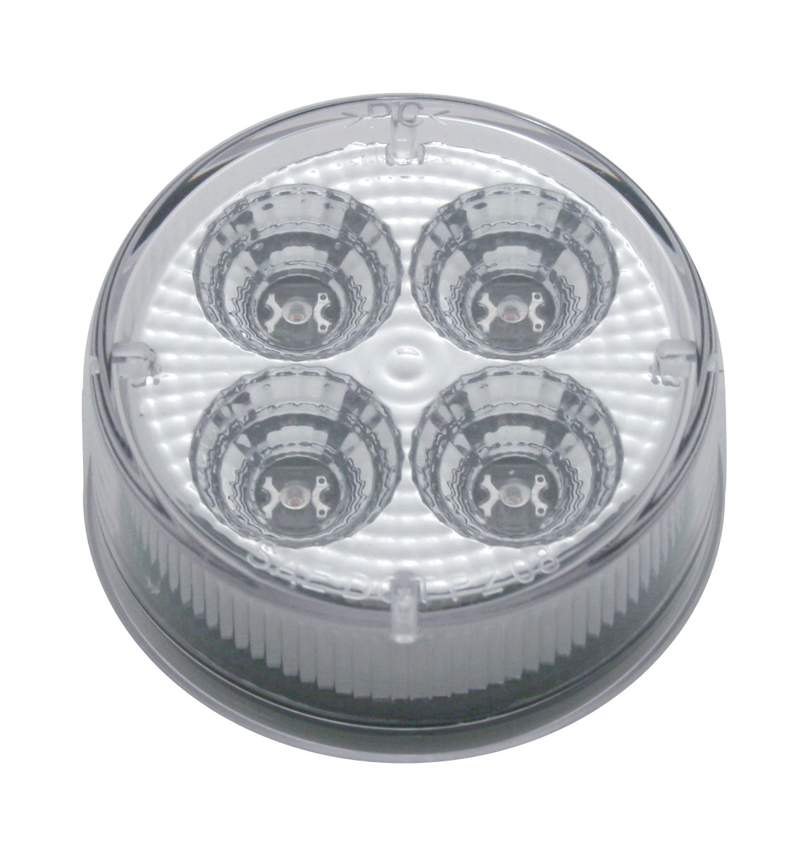 4 Amber Led 2 1/2" Clearance/Marker Light W/ Reflector - Clear Lens