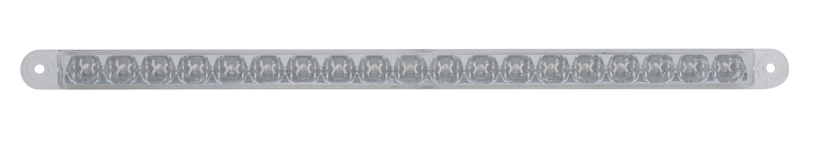 19 Amber Led 12" P/T/C Reflector Light Bar - Clear Lens