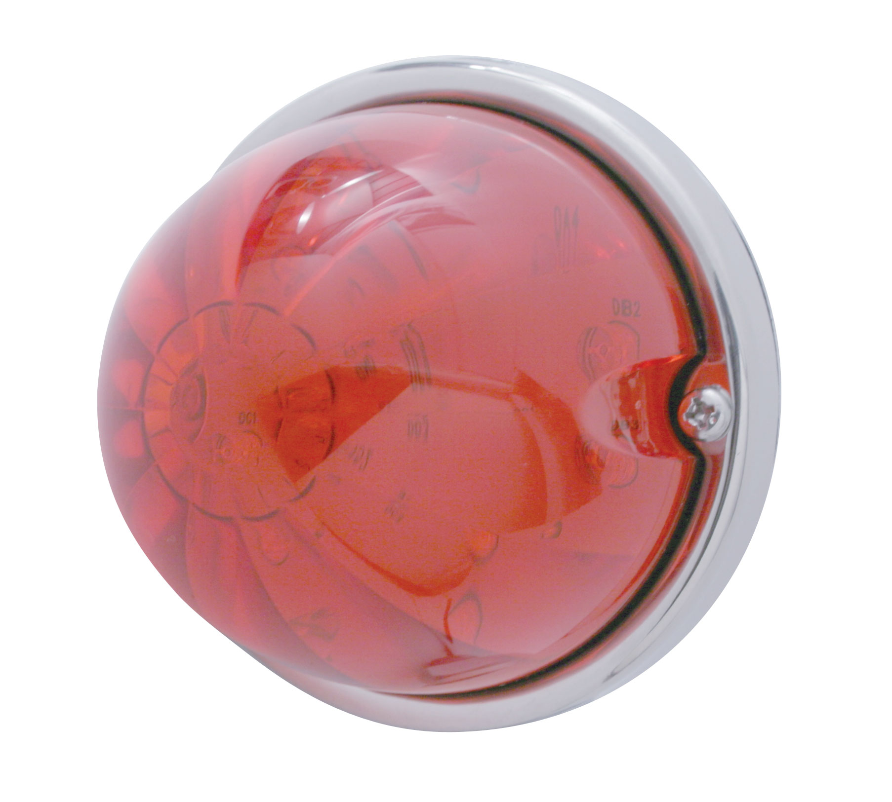 17 Red Led Dual Function Watermelon Flush Mount Light Kit - Red Lens