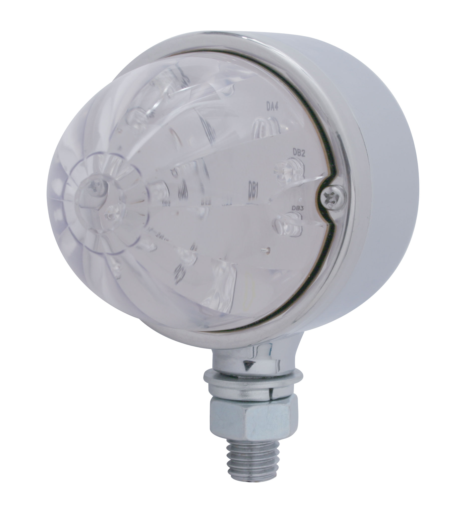 17 Red Led Watermelon Dual Function Auxiliary/Cab Light - Clear Lens