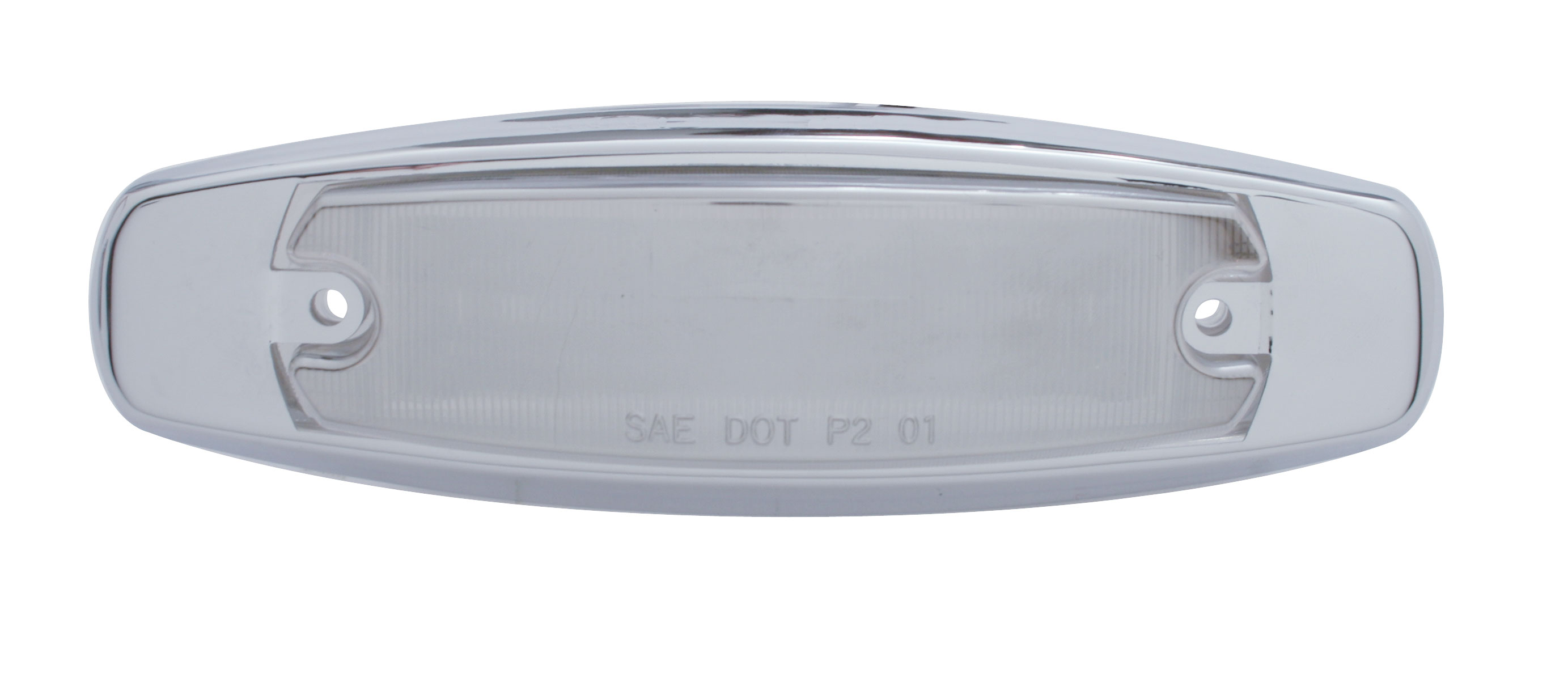 Stainless Steel 12 Amber Led Rectangular Auxiliary Light W/ Bezel - Chrome Lens