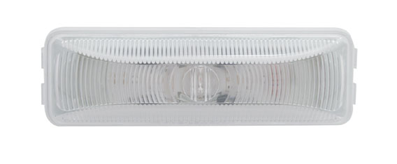 1 Red Led Rectangular Economy Clearance/Marker Light - Clear Lens