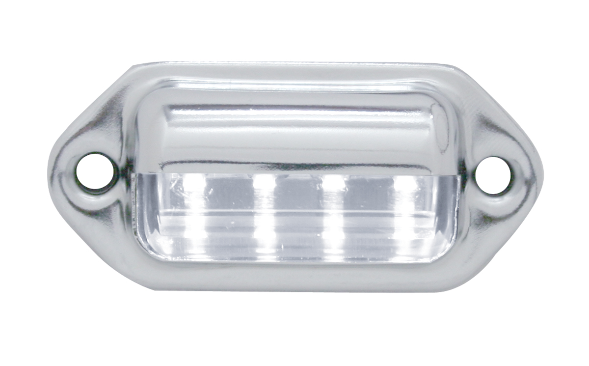 Chrome 4 White Led Utility/License Light