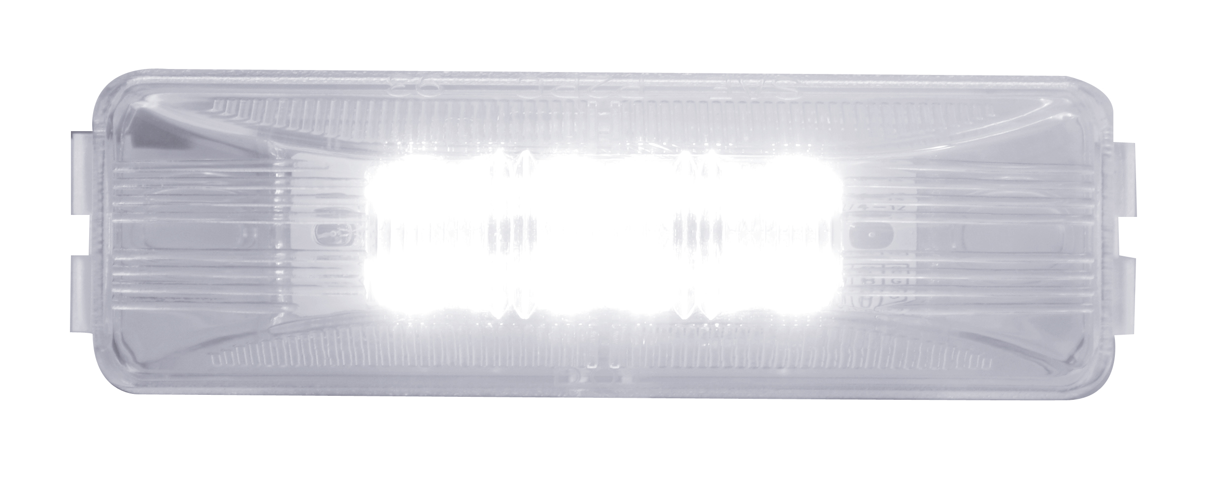 12 White Led Rectangular Auxiliary/Utility Light - Clear Lens