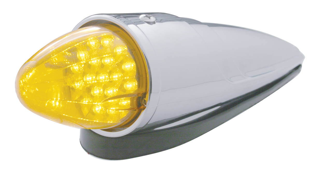19 Amber Led Grakon 1000 Style Reflector/Clear Cab Light - Amber Lens