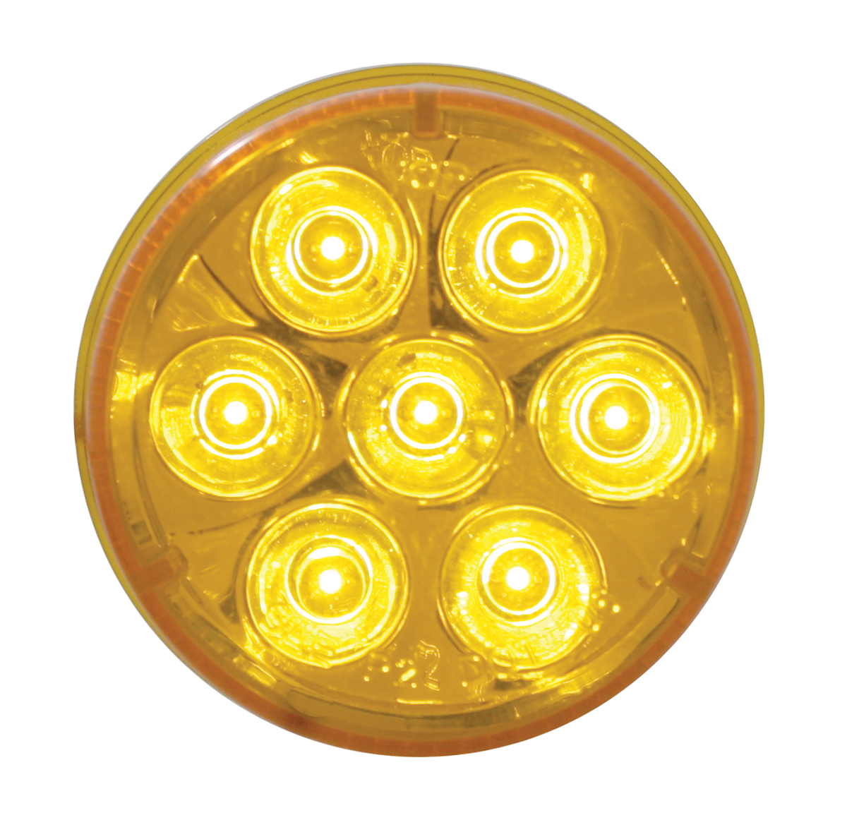 7 Amber Led 2" Reflector Clearance/Marker Light - Amber Lens
