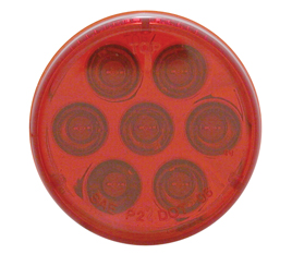 7 Red Led 2" Reflector Clearance/Marker Light - Red Lens