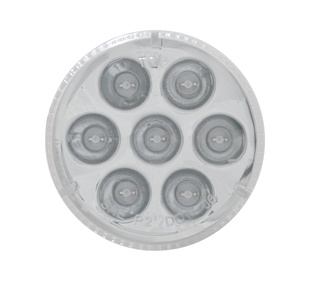 7 Amber Led 2" Reflector Clearance/Marker Light - Clear Lens