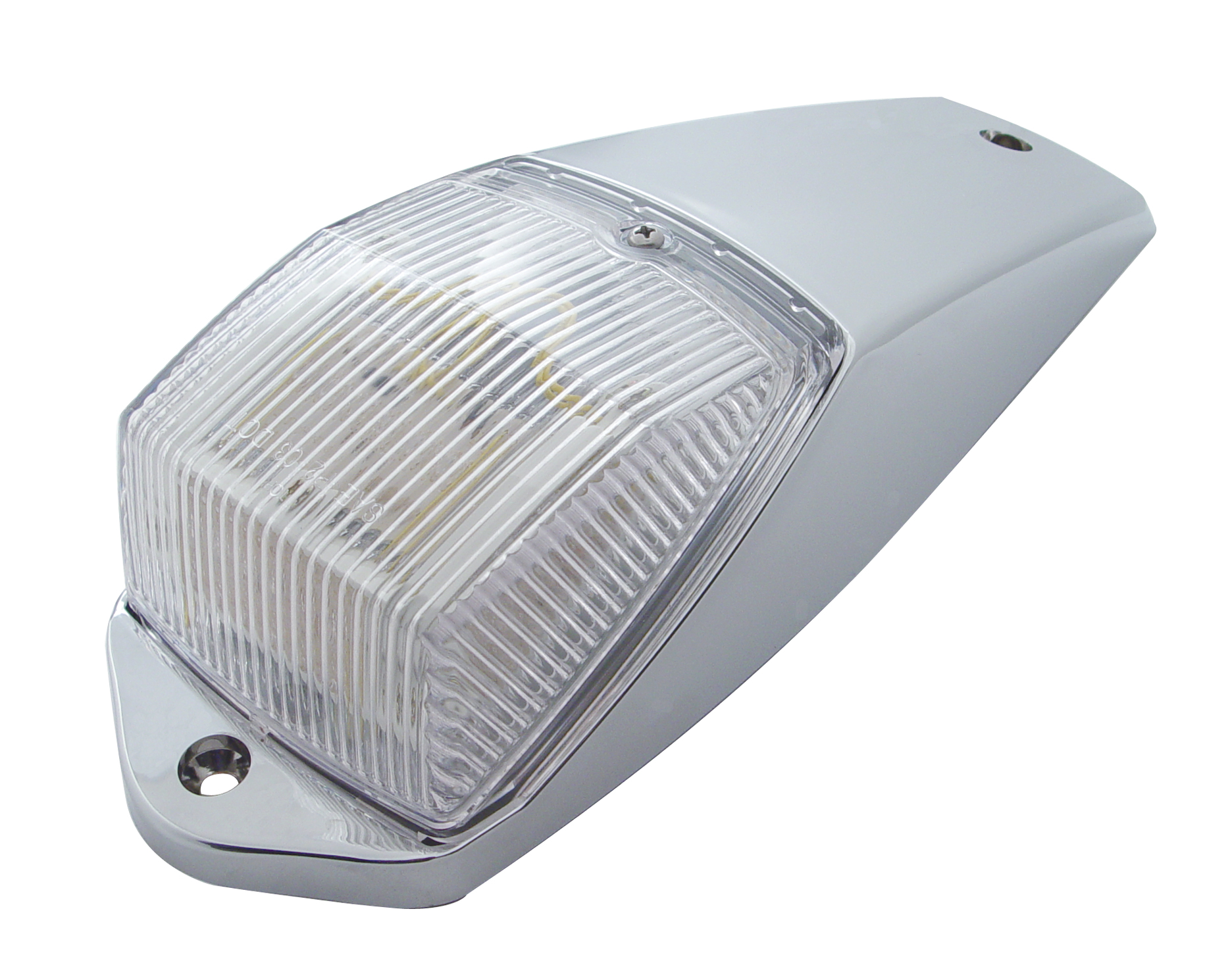 36 Amber Led Cab Light Kit With Chrome Plastic Housing - Clear Lens