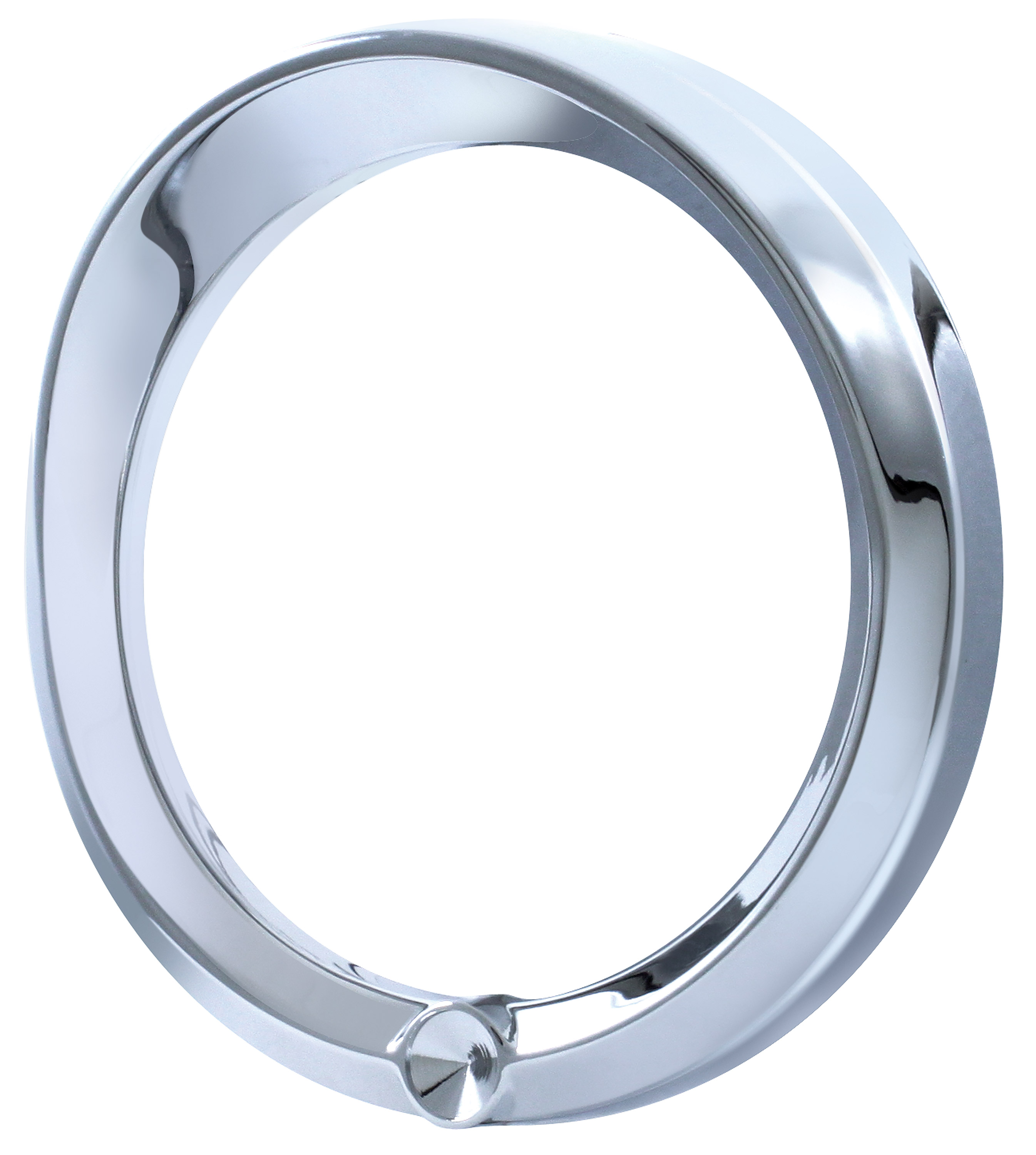 Chrome 2006+ Peterbilt Speed/Tachometer Gauge Cover W/ Visor - Indented