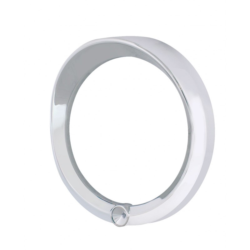 Chrome 2006+ Peterbilt Speed/Tachometer Gauge Cover W/ Visor - Indented